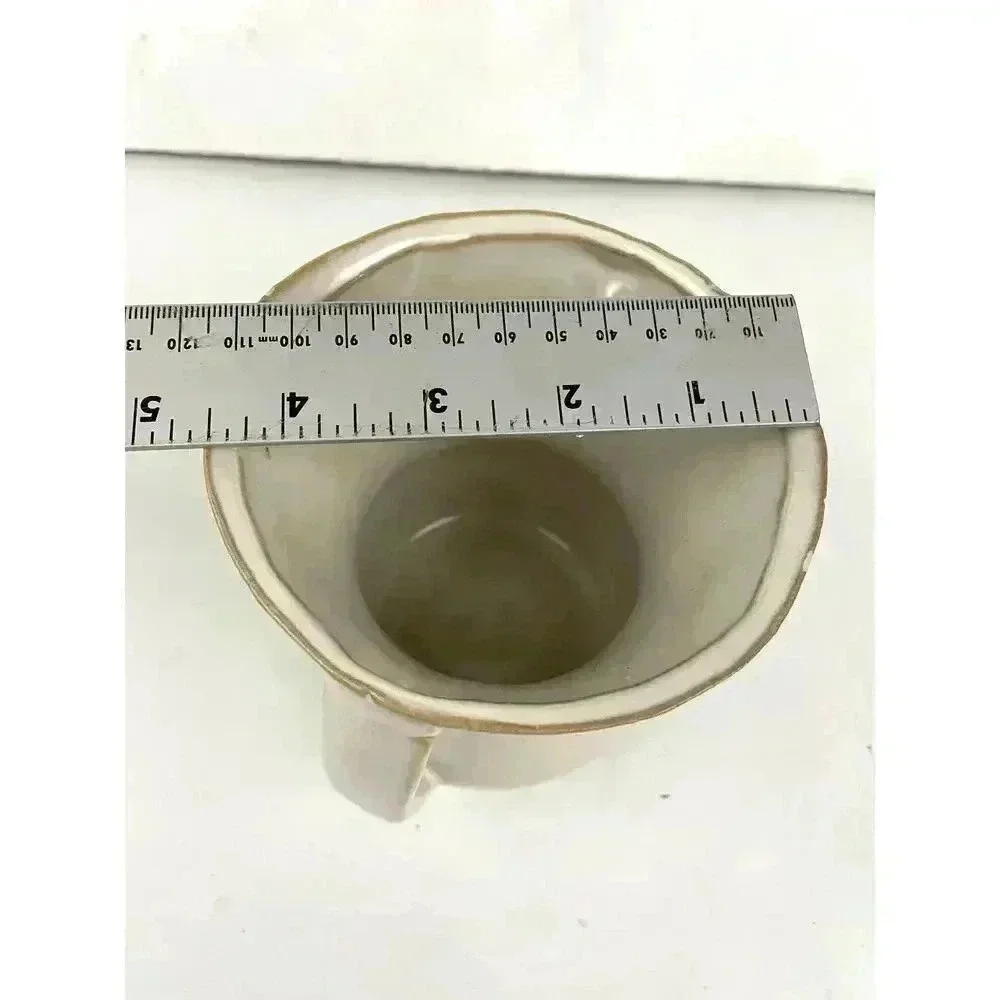 Small‎ Ceramic Vase Pottery With Handles Beige 5